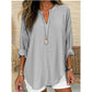 👚✨ Blusa feminina respirável com decote em V – conforto e estilo para o dia a dia
