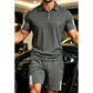 👕 Conjunto Masculino Casual com Gola Clássica – Conforto, Estilo e Respirabilidade para o Dia a Dia