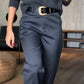Calça Blazer Feminina Casual de Cintura Alta e Corte Reto