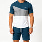 🏃‍♂️ Conjunto Masculino Esportivo 2 Peças – Camiseta + Shorts com Bolsos Laterais