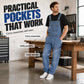 👖 Macacão Jeans Masculino Casual – Conforto, Bolsos Práticos e Estilo Vintage Durável