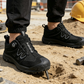 📢 Frete Grátis 🎁 Sapatos de Segurança Masculinos com Biqueira de Aço e Sistema de Cadarço Rotativo