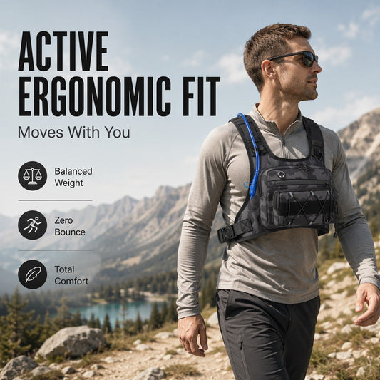🚴♂️🥤✨ Colete de ciclismo masculino com bolso no peito e compatibilidade com sistema de hidratação