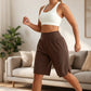 🩳✨ Shorts Femininos Plus Size de Cintura Alta – Conforto ultramacio, pernas largas e liberdade para se movimentar