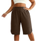 🩳✨ Shorts Femininos Plus Size de Cintura Alta – Conforto ultramacio, pernas largas e liberdade para se movimentar