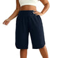 🩳✨ Shorts Femininos Plus Size de Cintura Alta – Conforto ultramacio, pernas largas e liberdade para se movimentar