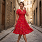 🌸✨ Vestido Floral Feminino com Decote em V – Elegância, conforto e caimento perfeito para qualquer ocasião