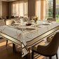 🏡✨ Toalha de Mesa Impermeável com Estampa de Mármore – Elegância, proteção e sofisticação para transformar sua sala de jantar