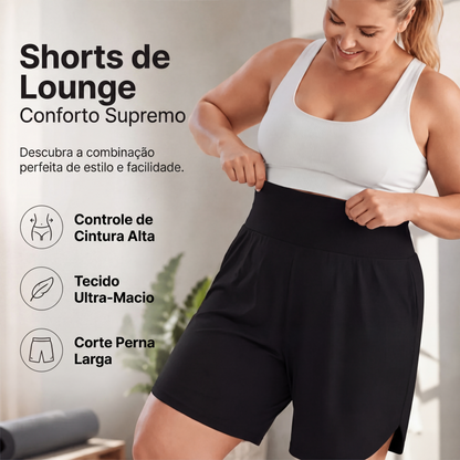 🩳✨ Shorts Femininos Plus Size de Cintura Alta – Conforto ultramacio, pernas largas e liberdade para se movimentar