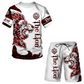👕🔥 Conjunto Masculino de 2 Peças com Estampa 3D – Camiseta + Shorts leves, confortáveis e cheios de estilo