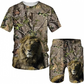 👕🔥 Conjunto Masculino de 2 Peças com Estampa 3D – Camiseta + Shorts leves, confortáveis e cheios de estilo