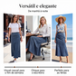 👗✨ Saia Longa Jeans Feminina – Cintura alta e corte A que valoriza a silhueta com estilo elegante