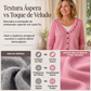 🔥👗 50% OFF! Cardigan de Tricô com Gola Babado Feminino – Elegante, Macio e Aconchegante