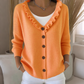 🔥👗 50% OFF! Cardigan de Tricô com Gola Babado Feminino – Elegante, Macio e Aconchegante