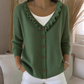 🔥👗 50% OFF! Cardigan de Tricô com Gola Babado Feminino – Elegante, Macio e Aconchegante