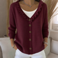 🔥👗 50% OFF! Cardigan de Tricô com Gola Babado Feminino – Elegante, Macio e Aconchegante