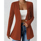 🔥👔 50% OFF! Blazer Feminino com Gola V e Um Botão – Elegante, Slim e Confortável