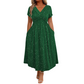 🔥👗 50% OFF! Vestido Feminino de Glitter com Decote em V – Elegante, Brilhante e Sofisticado