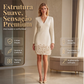 🔥👗 50% OFF! Vestido Feminino com Detalhe de Rosa na Barra – Elegante, Feminino e Sofisticado