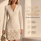 🔥👗 50% OFF! Vestido Feminino com Detalhe de Rosa na Barra – Elegante, Feminino e Sofisticado