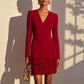 🔥👗 50% OFF! Vestido Feminino com Detalhe de Rosa na Barra – Elegante, Feminino e Sofisticado