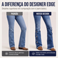 Jeans Feminino com Detalhes Laterais Recortados