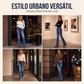 Jeans Feminino com Detalhes Laterais Recortados