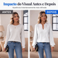 Blusa Feminina de Renda com Decote V
