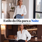 Blusa Feminina de Renda com Decote V