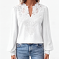 Blusa Feminina de Renda com Decote V