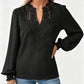 Blusa Feminina de Renda com Decote V