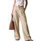 Calça Pantalona Feminina Leve de Cintura Alta