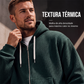 🔥 TEXTURA & CONFORTO | Moletom Masculino Waffle com Capuz e Zíper -50%