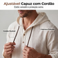 Camisa Masculina com Capuz em Mistura de Algodão