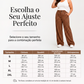 Calça Flare Feminina Listrada de Cintura Alta