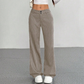 Calça Flare Feminina Listrada de Cintura Alta