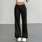 Calça Flare Feminina Listrada de Cintura Alta