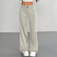 Calça Flare Feminina Listrada de Cintura Alta