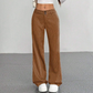 Calça Flare Feminina Listrada de Cintura Alta