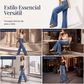 Jeans Feminino Cintura Alta e Perna Larga – Caimento Elegante