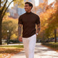 ✨ ELEGÂNCIA SEM CAMISA SOCIAL | Camiseta Canelada Masculina -50%