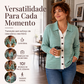 🧶 A TERCEIRA PEÇA QUE MUDA TUDO | Cardigã Feminino Listrado -50%