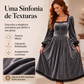 ✨ ELEGÂNCIA QUE NÃO PASSA DESPERCEBIDA | Vestido Vintage de Veludo -50%