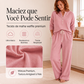 ☁️ CONFORTO QUE SAI DE CASA | Conjunto Feminino Waffle 2 Peças -50%
