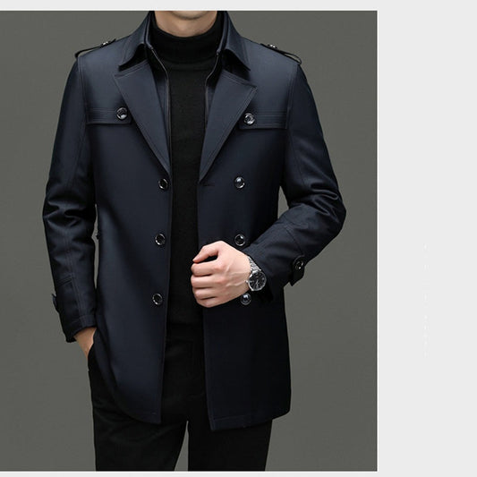 🧥 ELEGÂNCIA PARA TODA ESTAÇÃO | Trench Coat Masculino com Forro Removível -50%