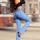 👖 ESTILO RETRÔ, CONFORTO MODERNO | Jeans Flare Feminino de Cintura Alta -50%