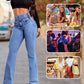 👖 ESTILO RETRÔ, CONFORTO MODERNO | Jeans Flare Feminino de Cintura Alta -50%