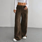 👖 CONFORTO COM ESTILO | Calça Feminina de Cintura Alta e Perna Larga -50%