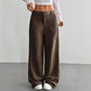 👖 CONFORTO COM ESTILO | Calça Feminina de Cintura Alta e Perna Larga -50%