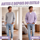 👕✨ Blusa Waffle Masculina com Efeito de Camadas – Conforto e Estilo Sem Esforço | 🔥 50% OFF